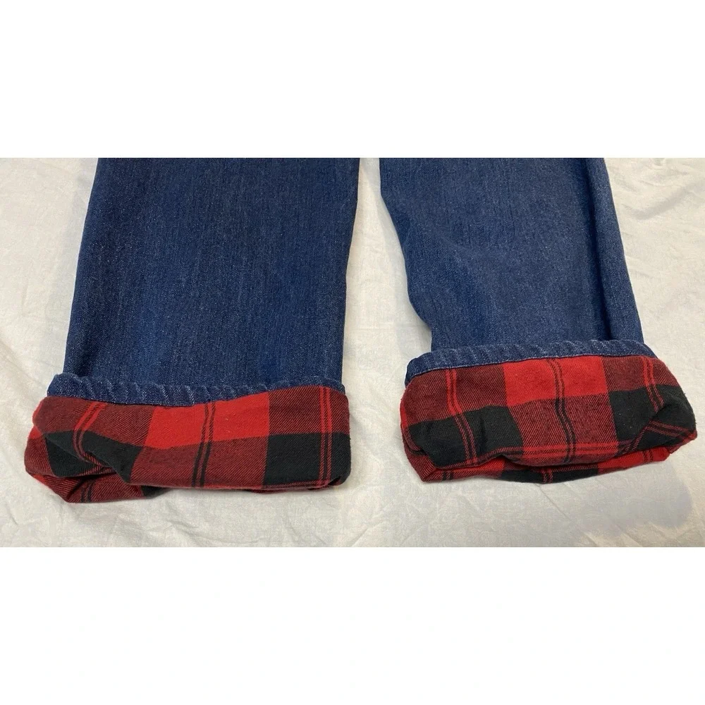 Flannel Lined Jeans 36x30 Actual Adventure Ridge Denim Work Pants - Picture 9 of 12